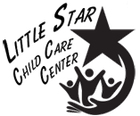 Little Star Child Care Center logo with star and smiling child figures