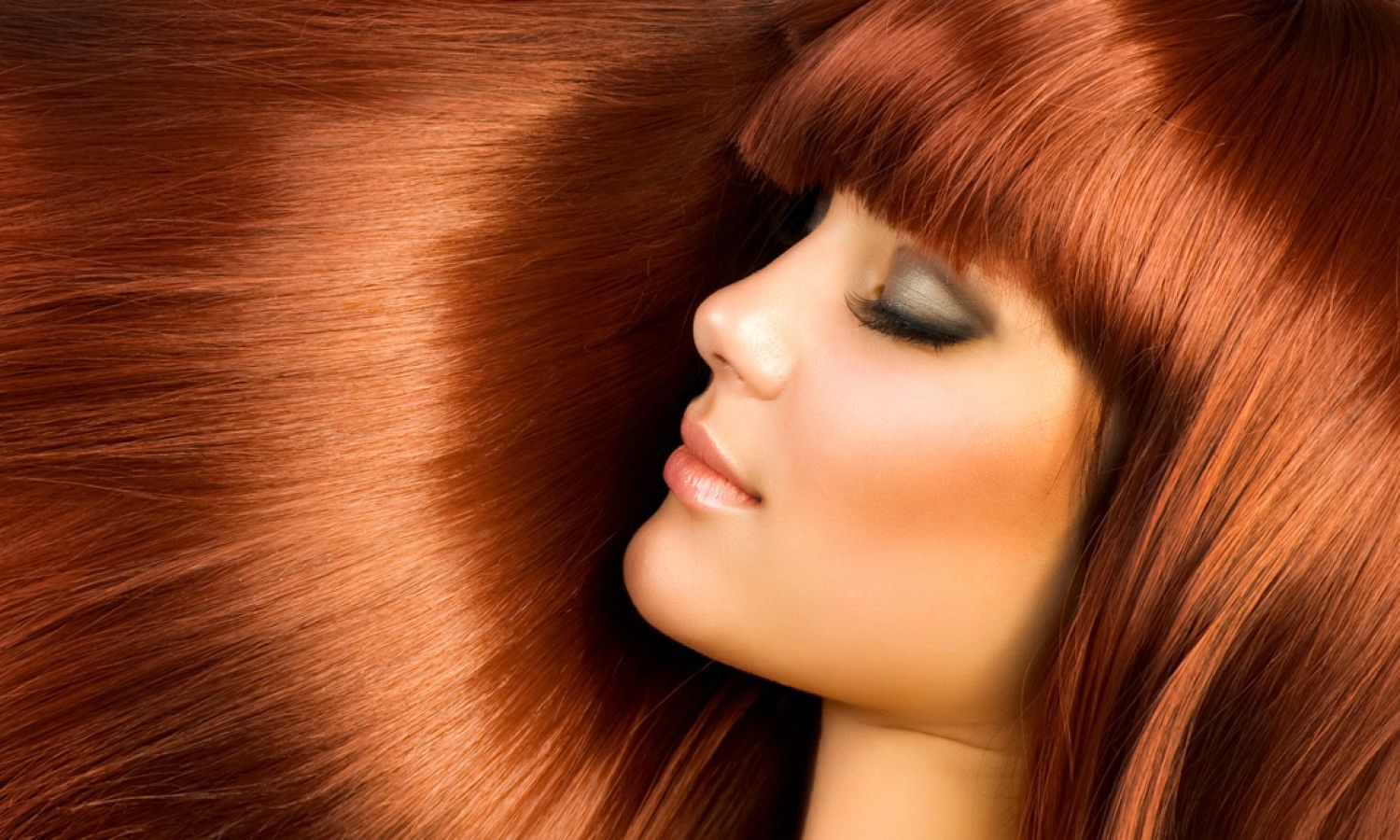 Beautiful woman with red colored hair