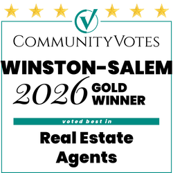 Community Votes Winston-Salem 2020 Gold Winner badge for Real Estate Agents