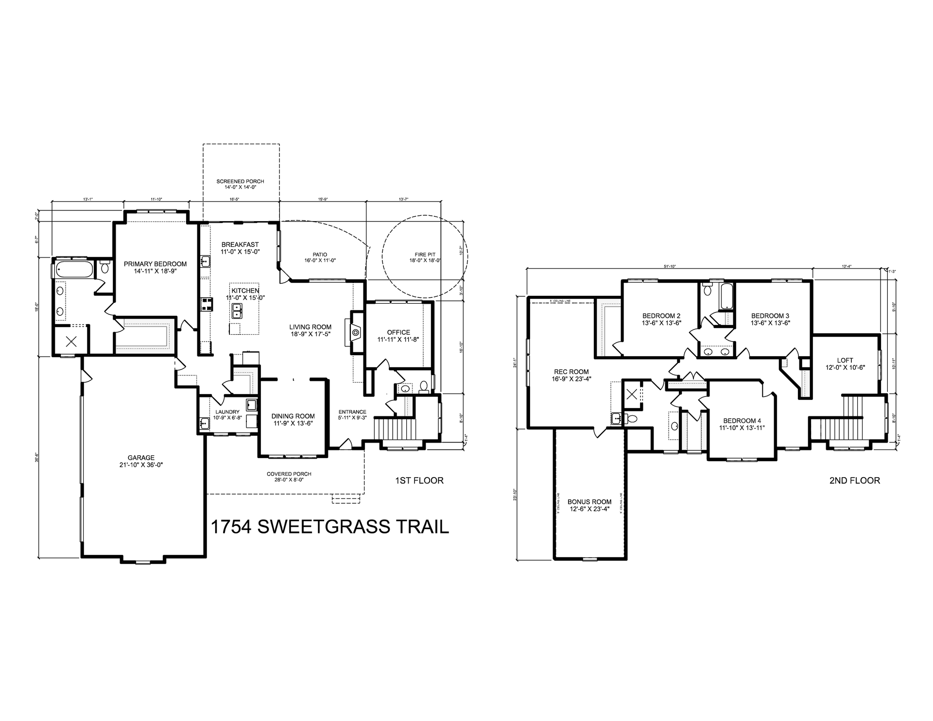 A black and white floor plan of a house on duck club road.