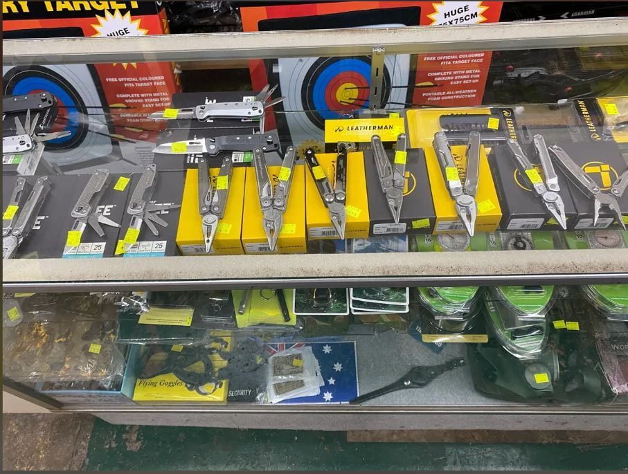 A Lot Of Knives On It — Coffs Disposals, Workwear, Safety & Boot Centre in Coffs Harbour, NSW