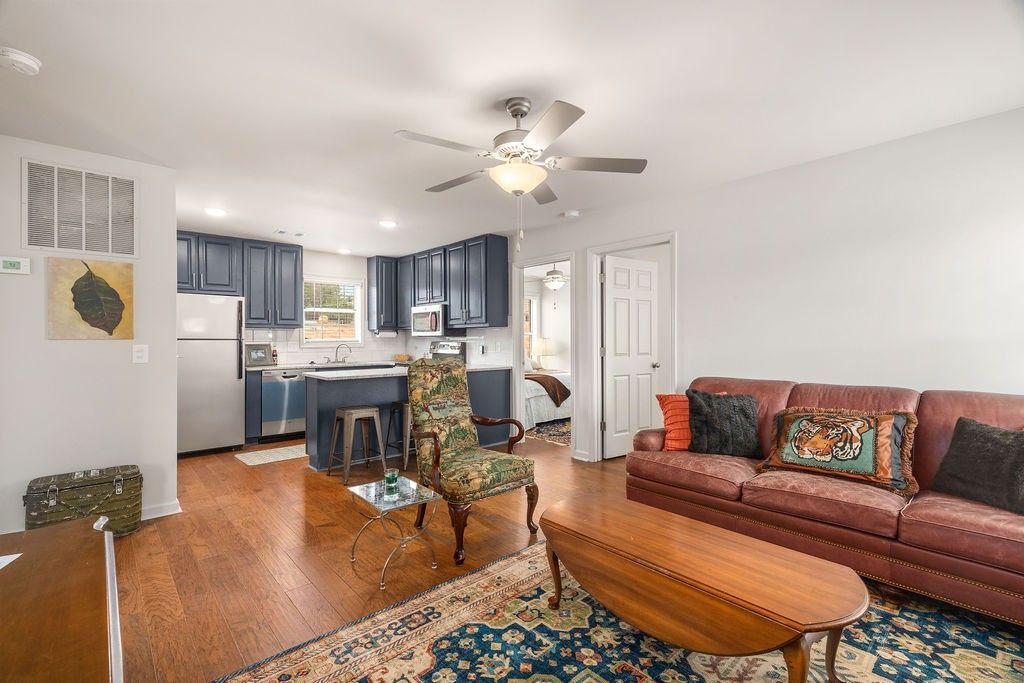 university corner living room