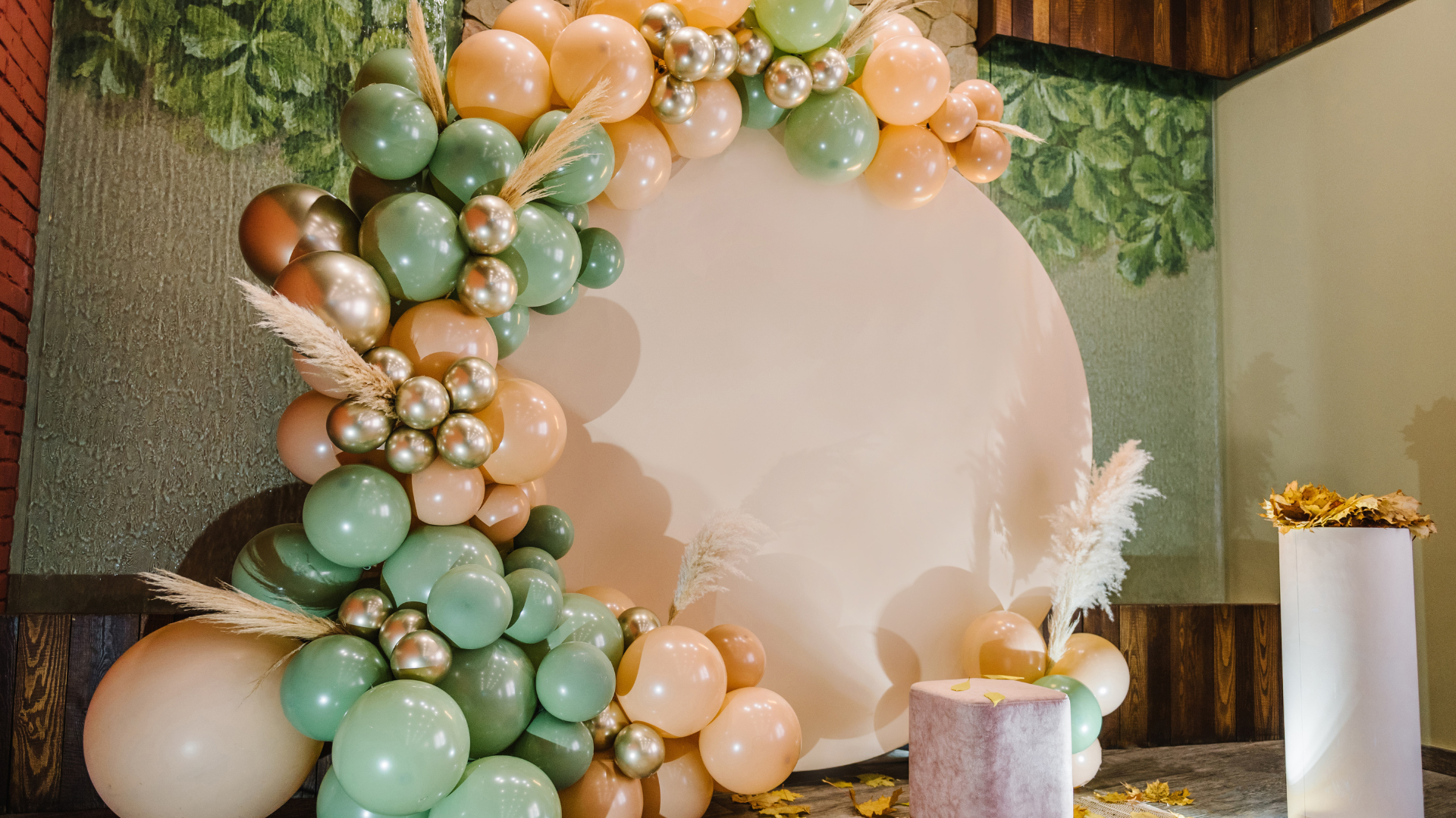 Attaching Balloon Garland To The Wall