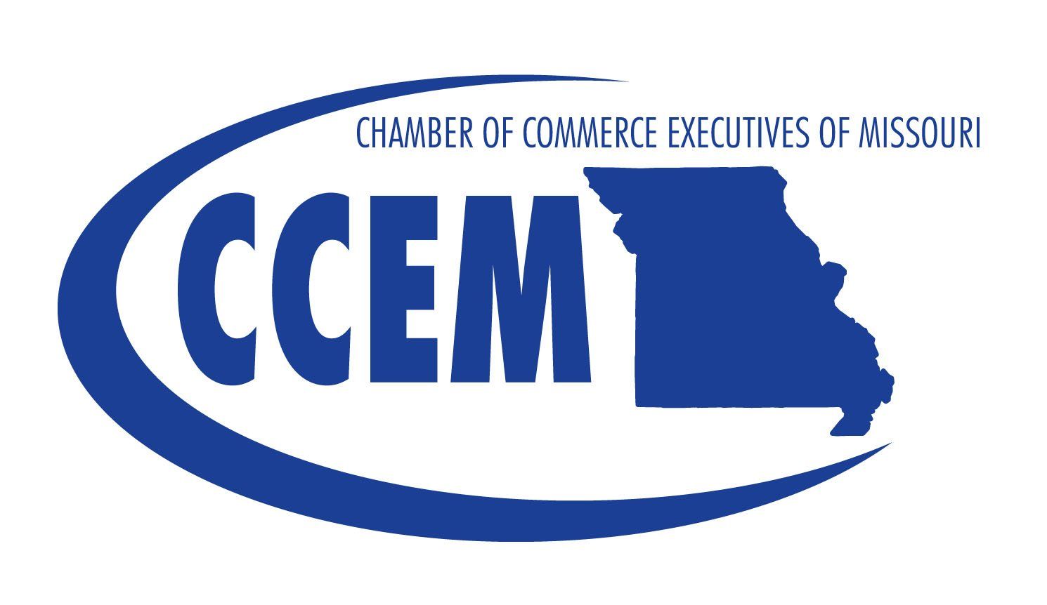 CCEM logo: Blue oval with initials 