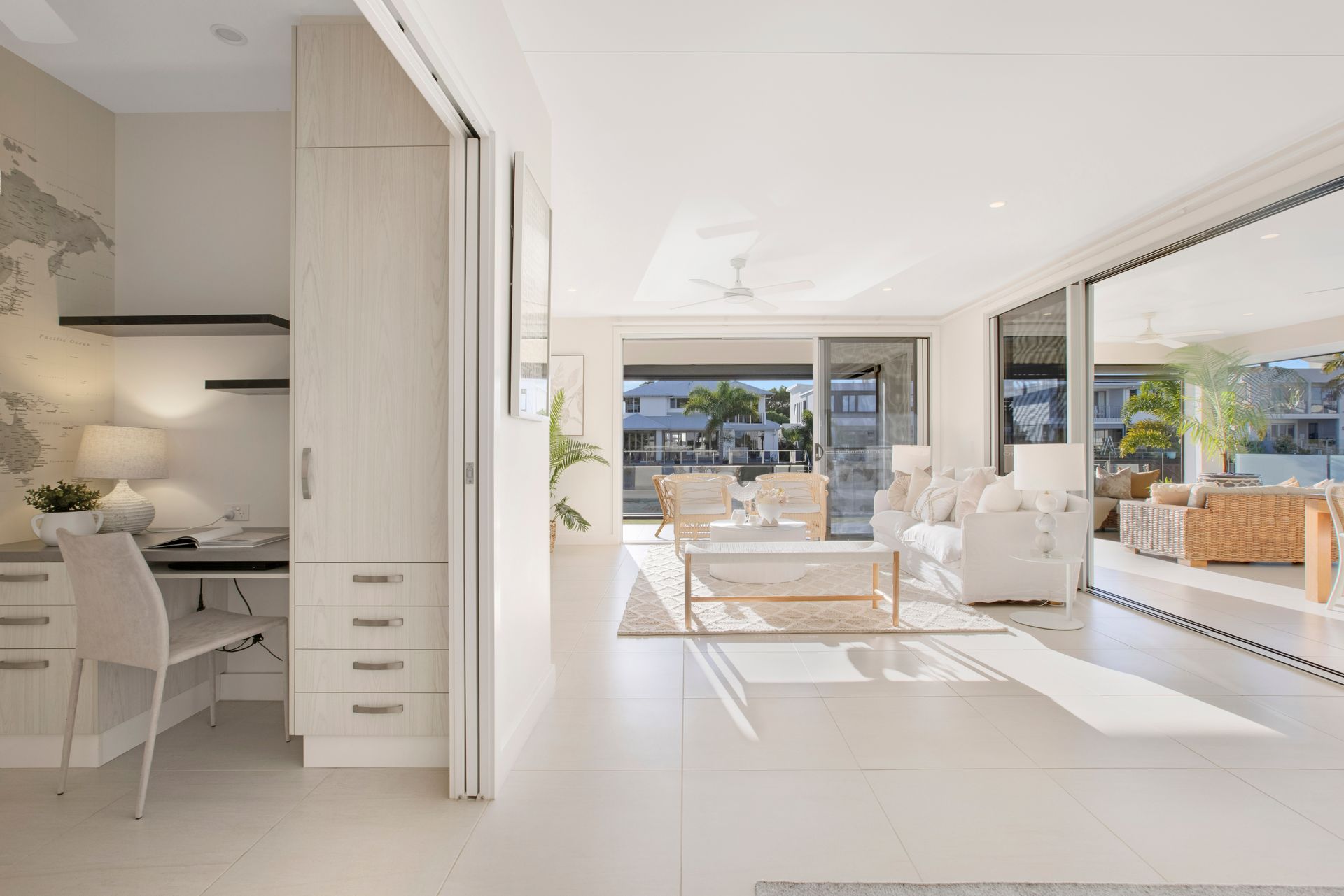 A Large Swimming Pool in the Backyard of a House — Michael Duncan Constructions Pty Ltd in Robina, QLD