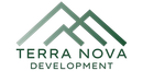 Logo for Terra Nova Development featuring a stylized green mountain outline above the company name in dark green text.