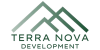Logo for Terra Nova Development featuring a stylized green mountain outline above the company name in dark green text.