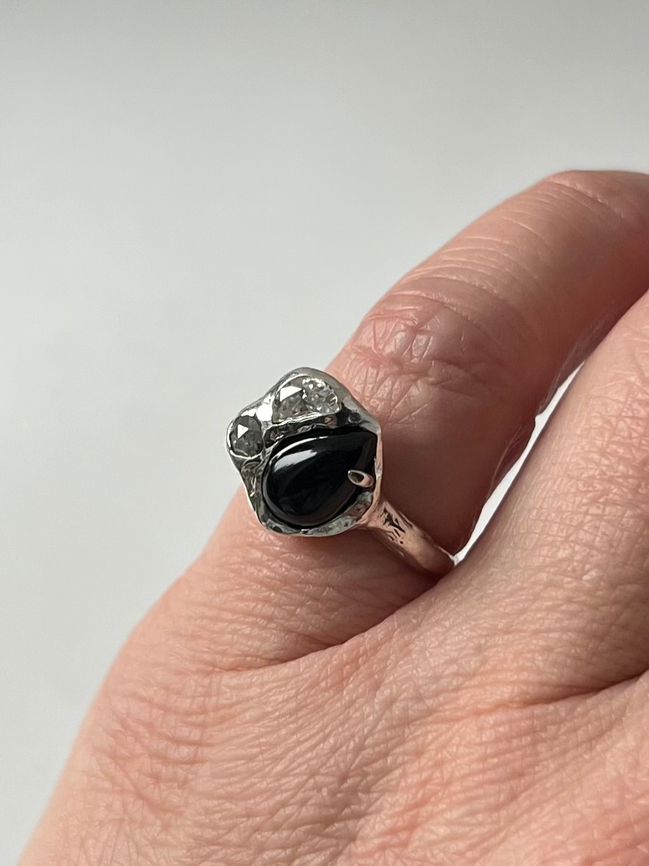 Orbit Ring Wild Sunflower Silver