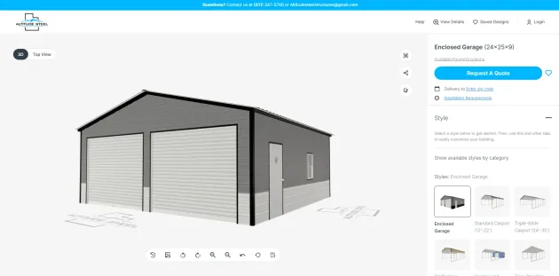 3d metal building designer preview