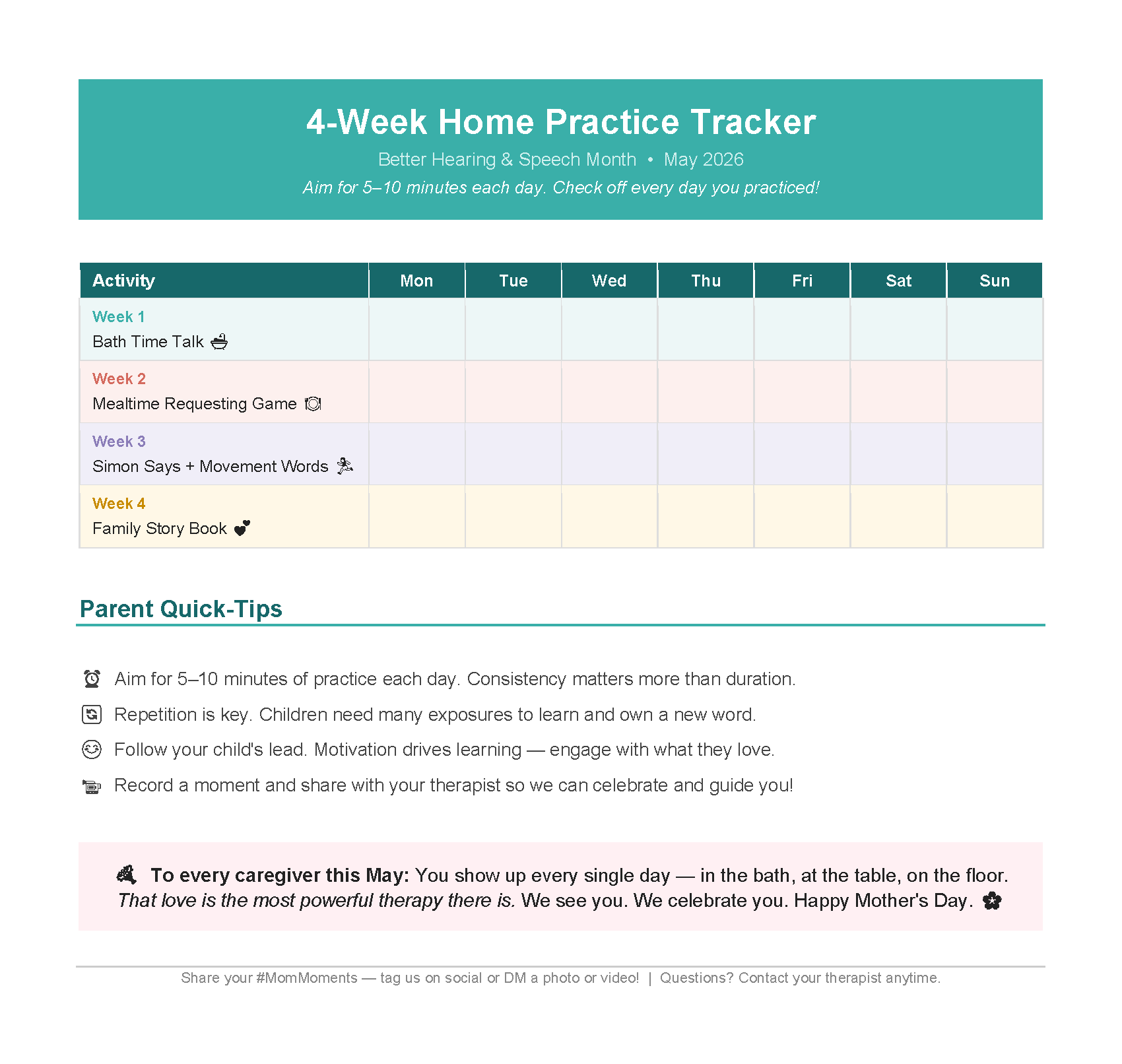 pediatric therapy resources