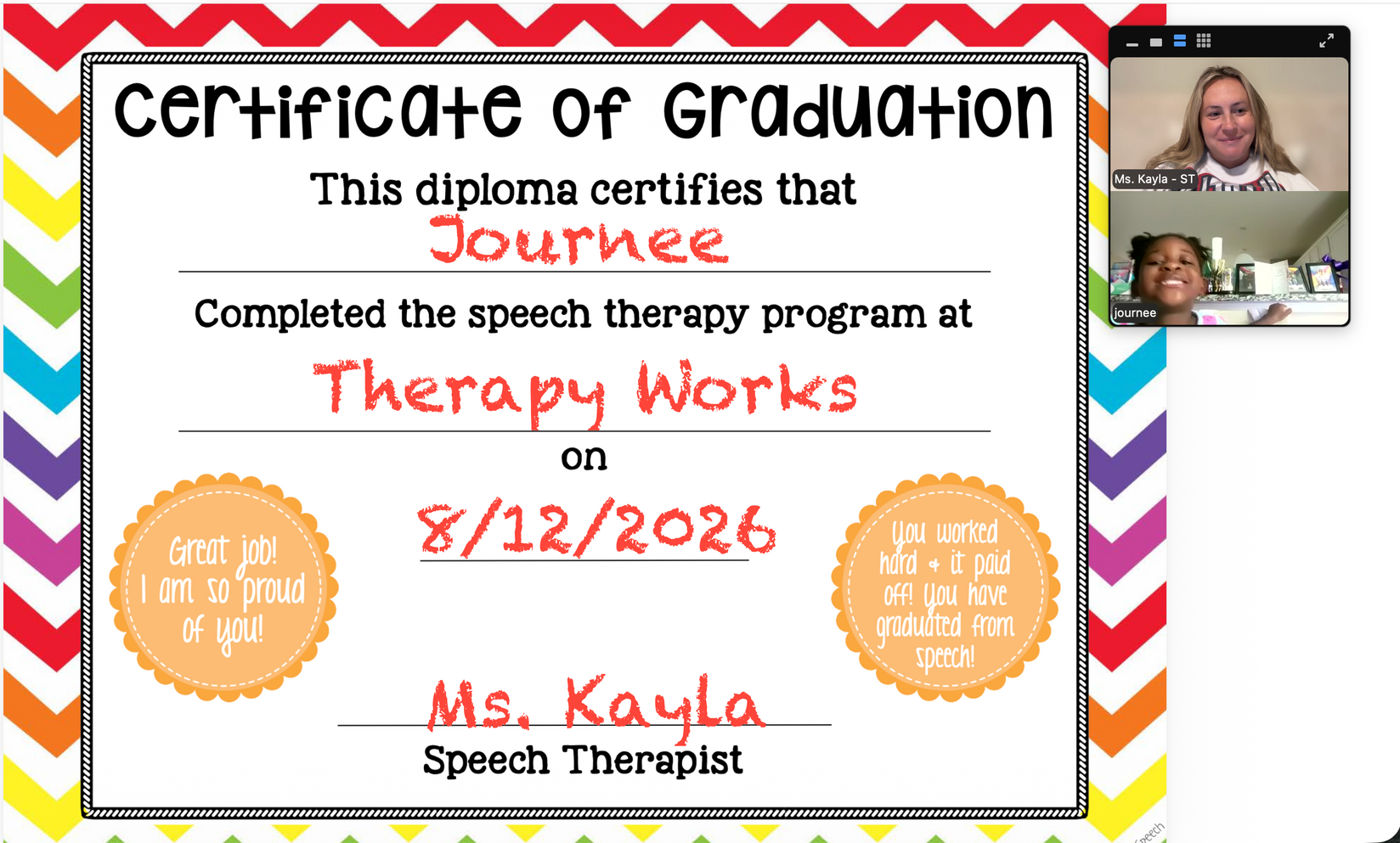 pediatric therapy success