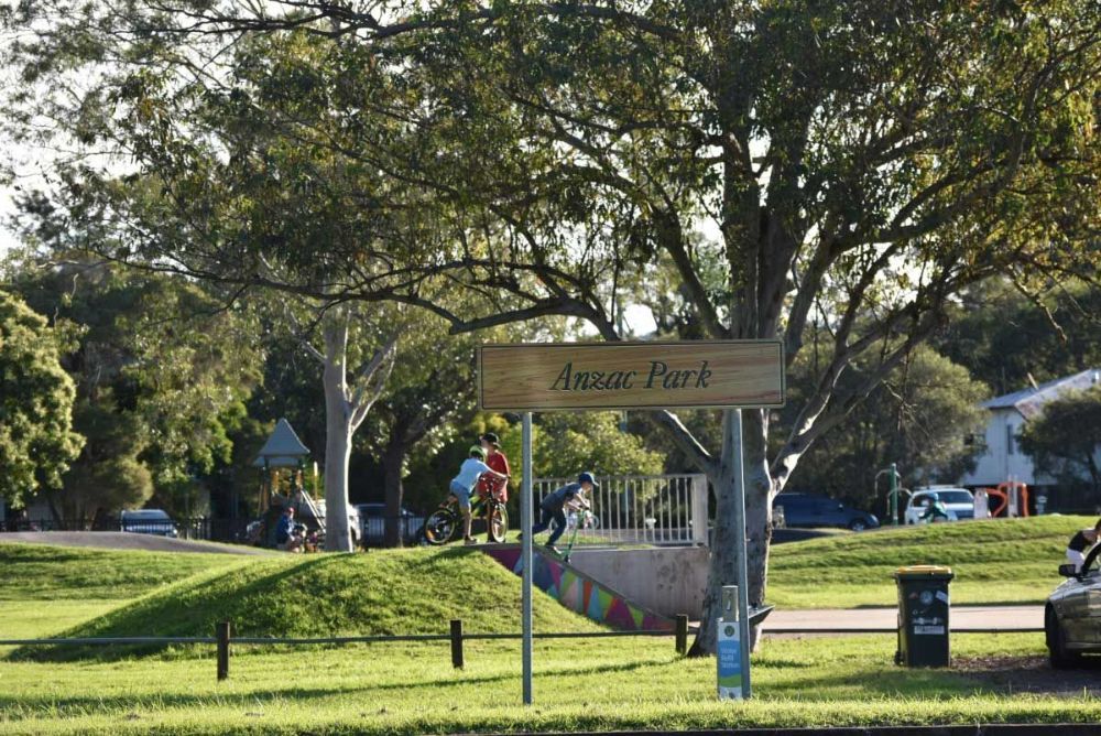 A Park with A Sign that Says 'Acacia Park' on It — Hager Surveying In Kyogle, NSW
