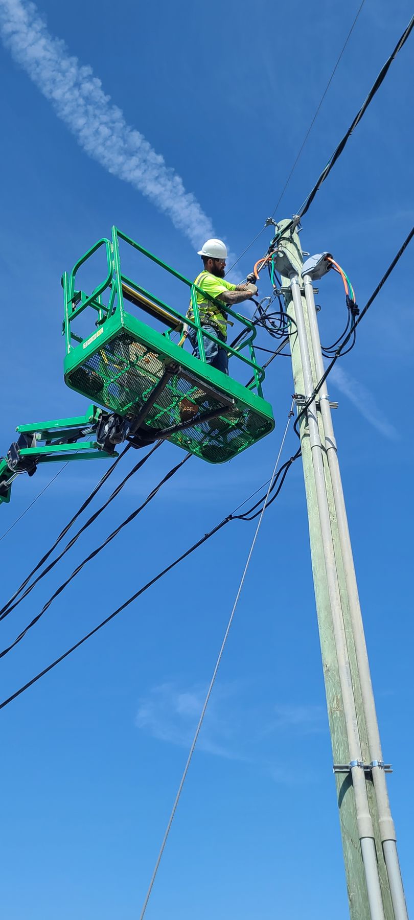 Aerial feeder installation by ACT Electrical