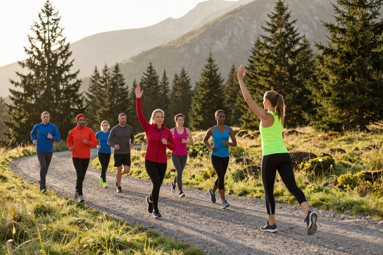 Tim leading an outdoor group workout