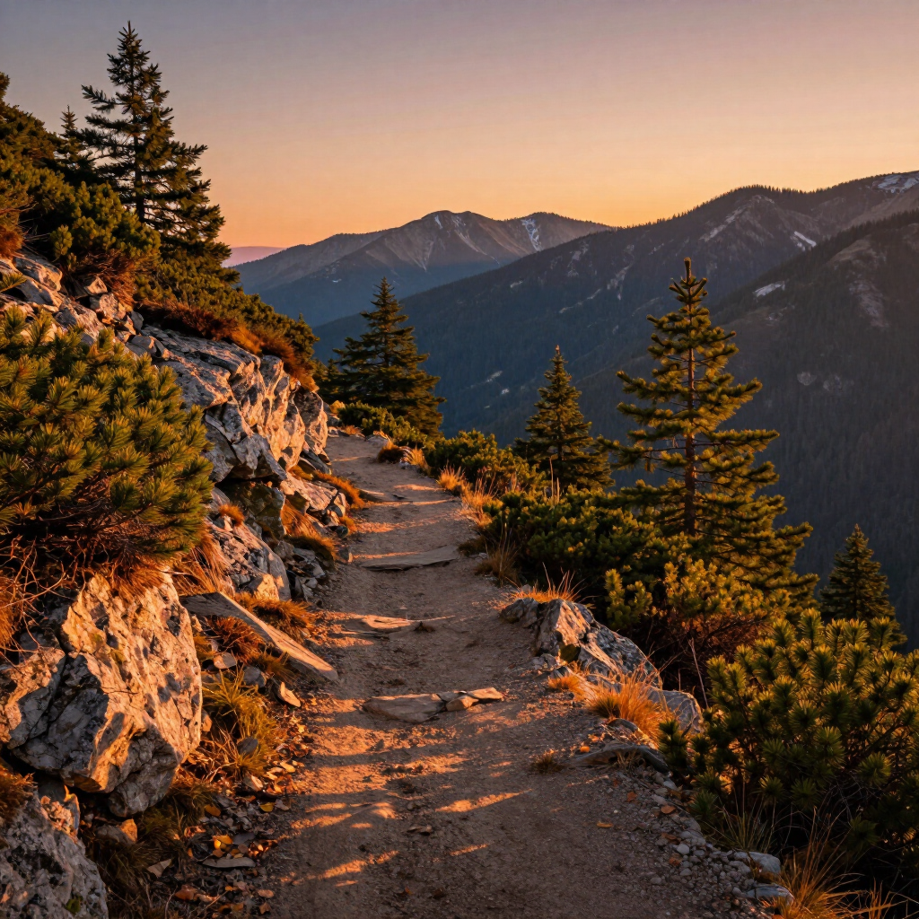 Mountain hiking trail