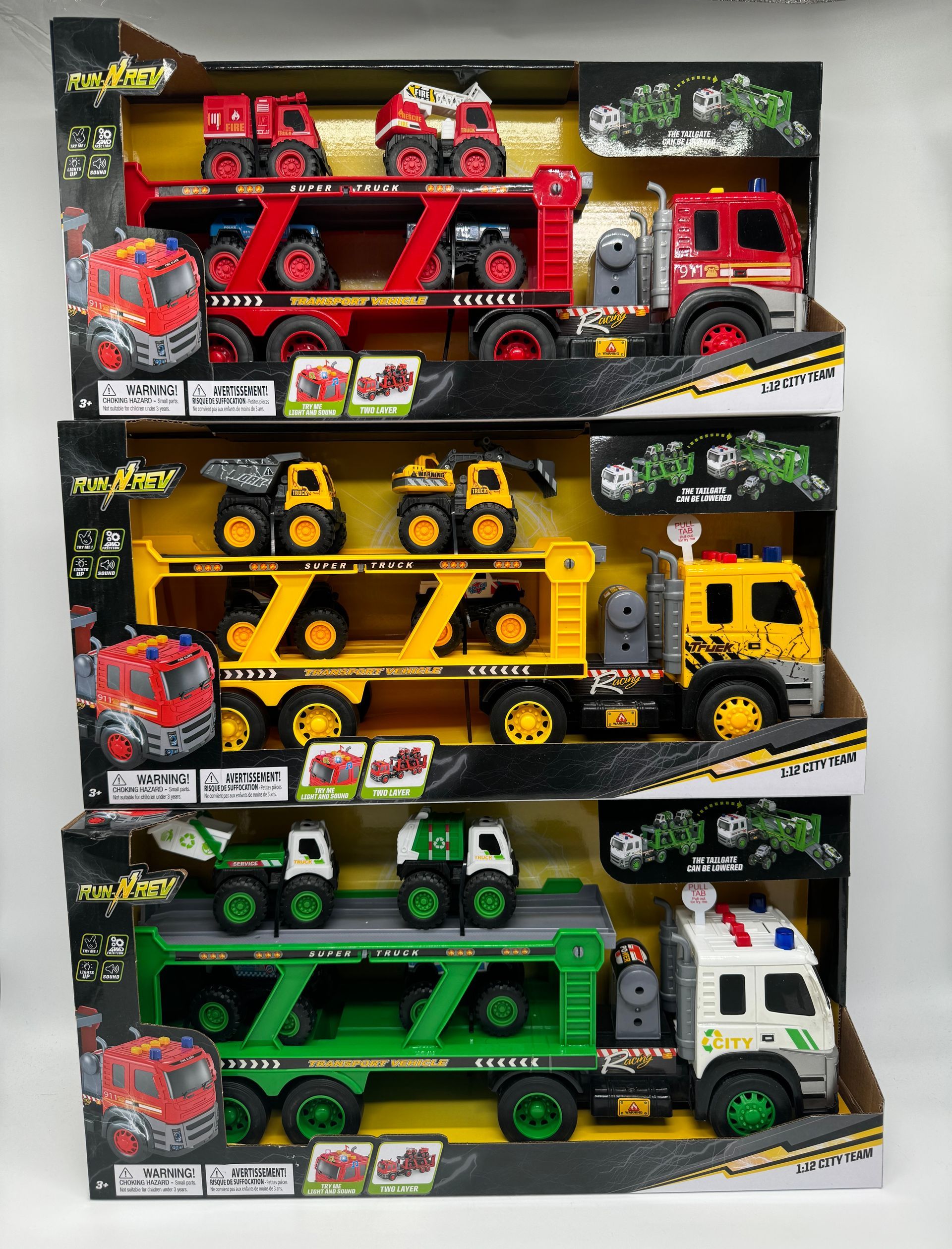 'FRICTION POWER L&S 1:12 CITY TEAM PLAYET - RESCUE & GARBAGE