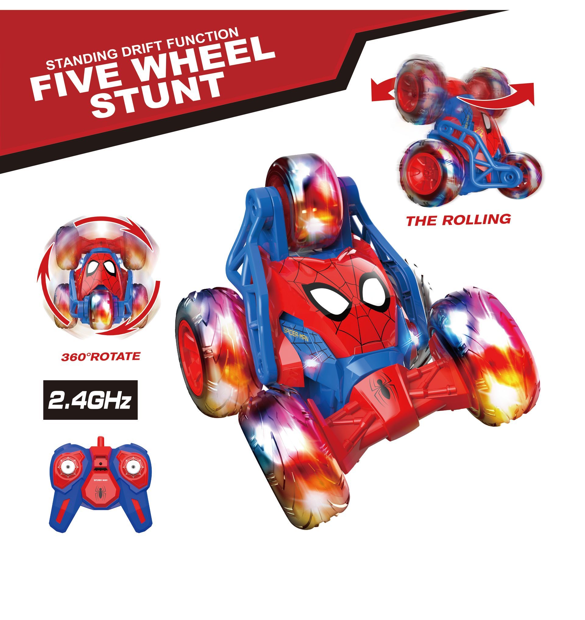 Five Wheel Stunt - Spiderman - Ready To Run
