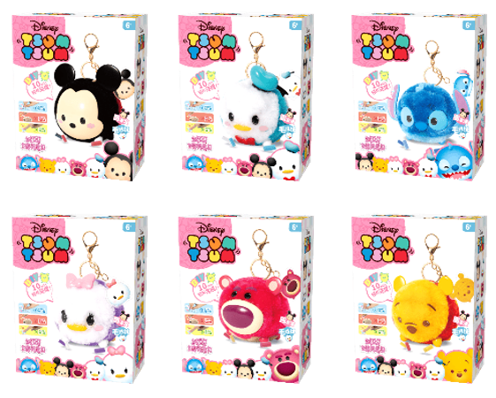 SNUGGLEFLUFFS DISNEY IP KEYRING - 6 ASS