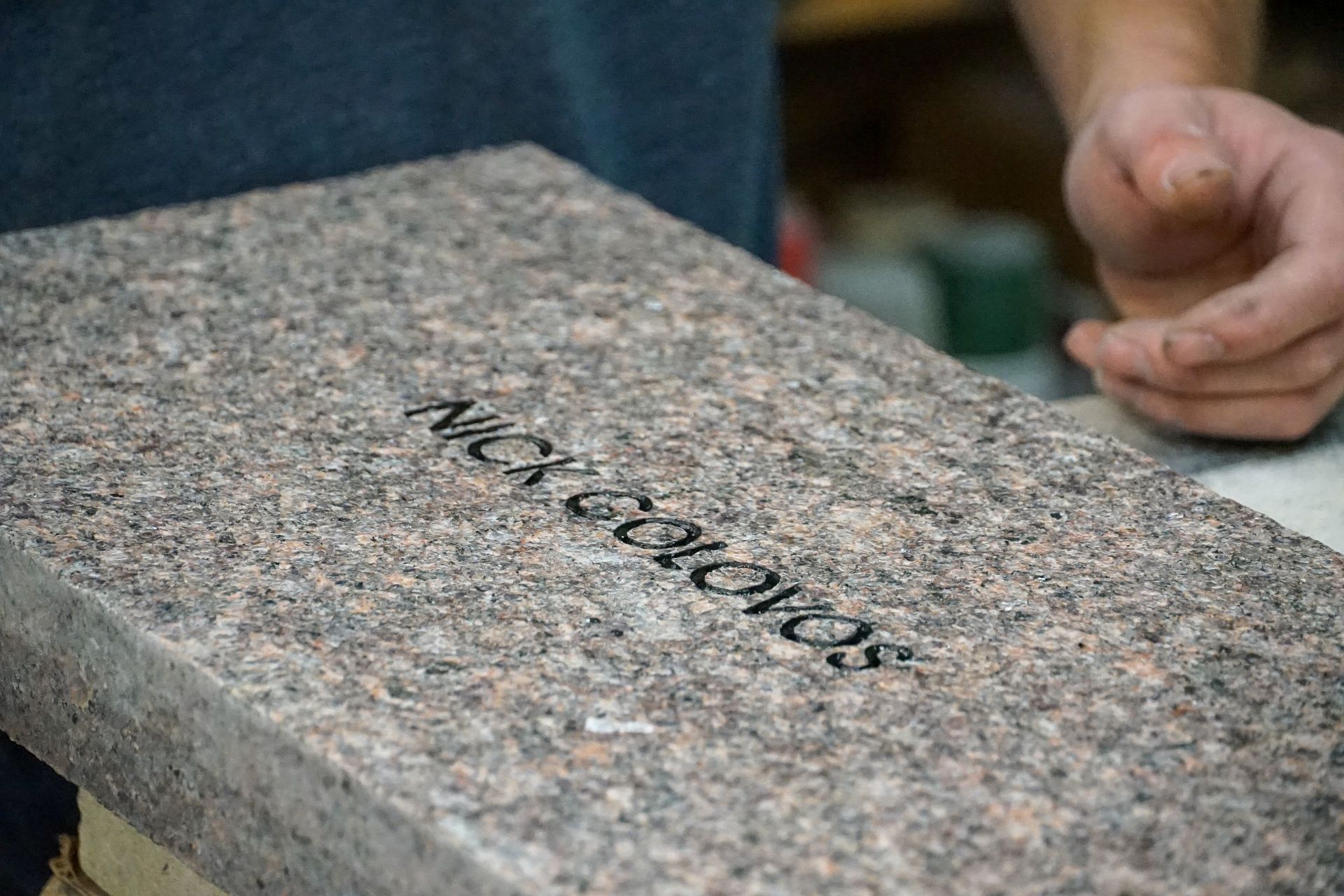 Granite slab with 