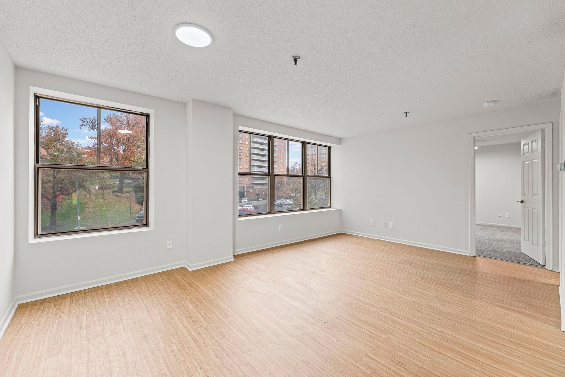 Modern kitchen in newly renovated Plaza apartment