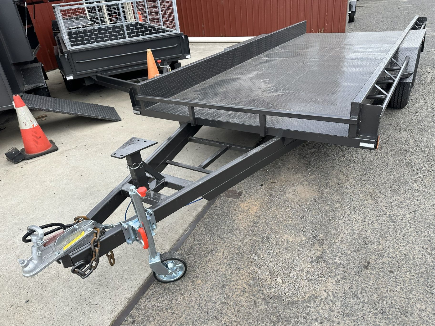Black Utility Trailer with A Front Hitch — Connect Trailers and Towing Pty Ltd In Prospect Vale, TAS 