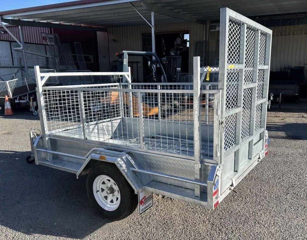 Silver Utility Trailer With Mesh Sides — Connect Trailers and Towing Pty Ltd In Prospect Vale, TAS