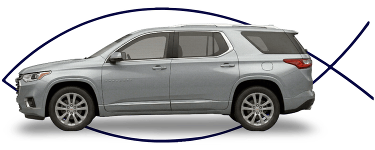 Chevrolet SUV side profile on clean white background