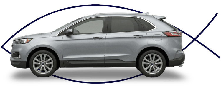 Ford SUV side profile on clean white background