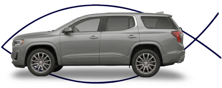 GMC SUV side profile on clean white background