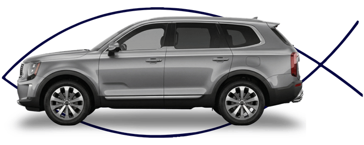 Kia SUV side profile on clean white background