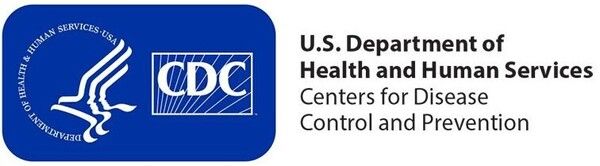 CDC logo with U.S. Department of Health and Human Services text on a blue background