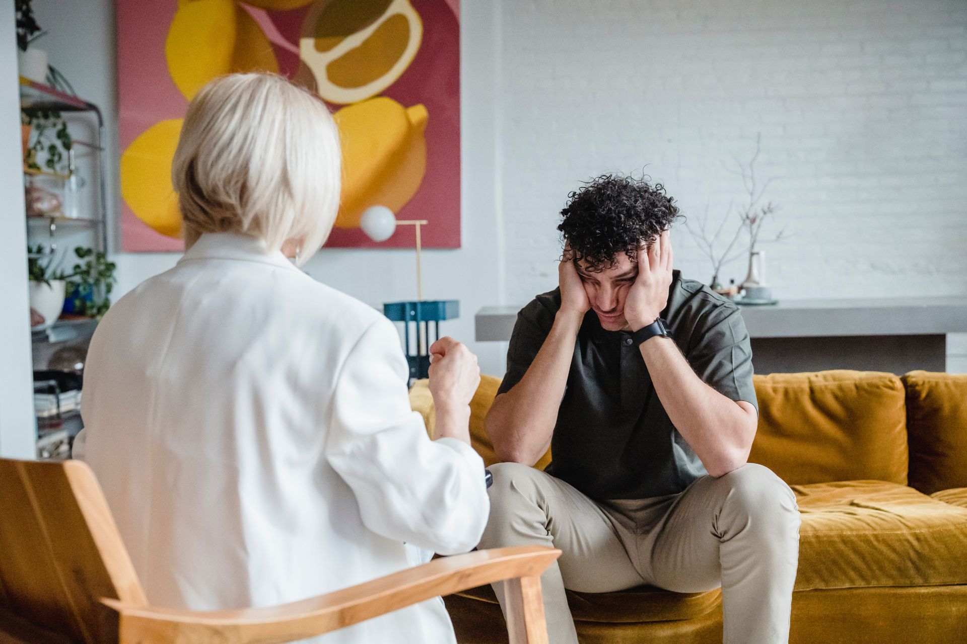 Social worker psychologist working with college student guy - Adult Therapy on Wurtulla, QLD