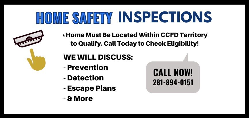 A sign that says home safety inspections on it