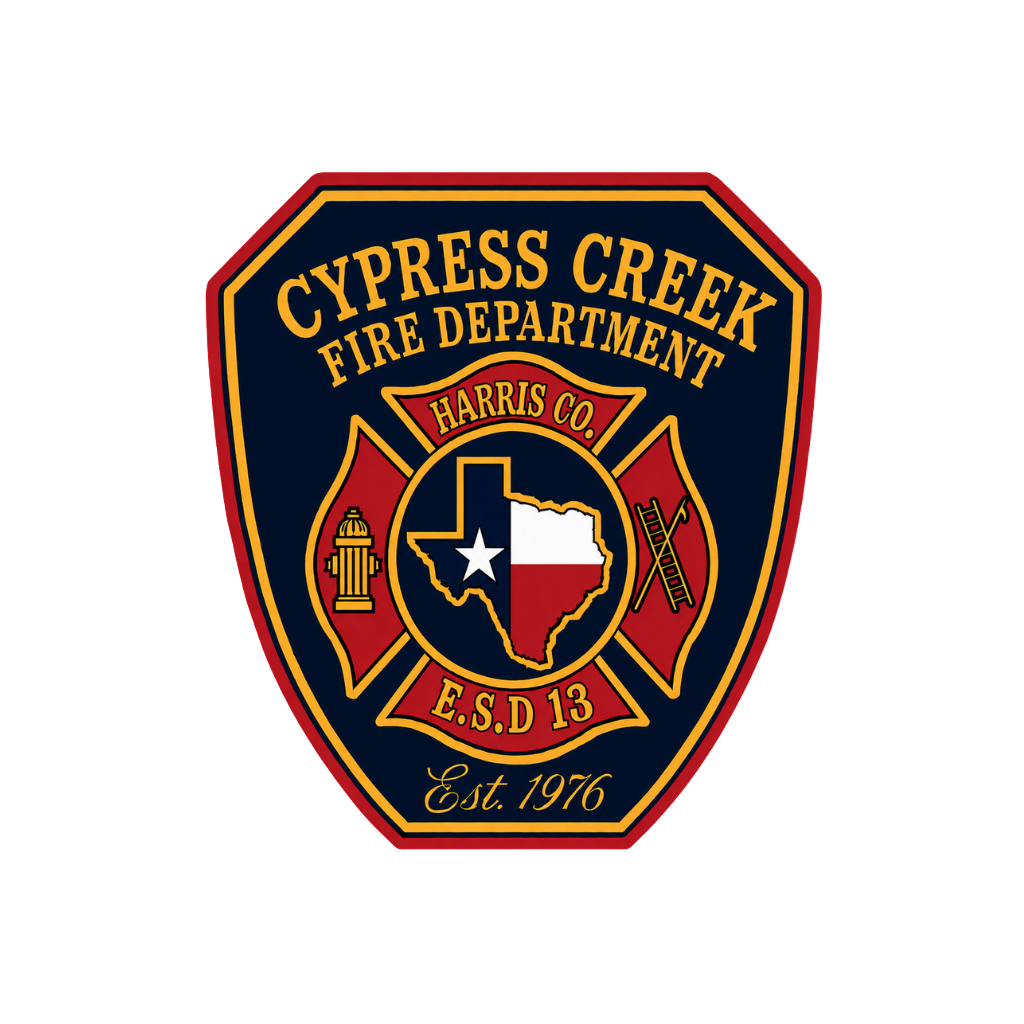 The logo for cypress creek fire rescue harris co. tx