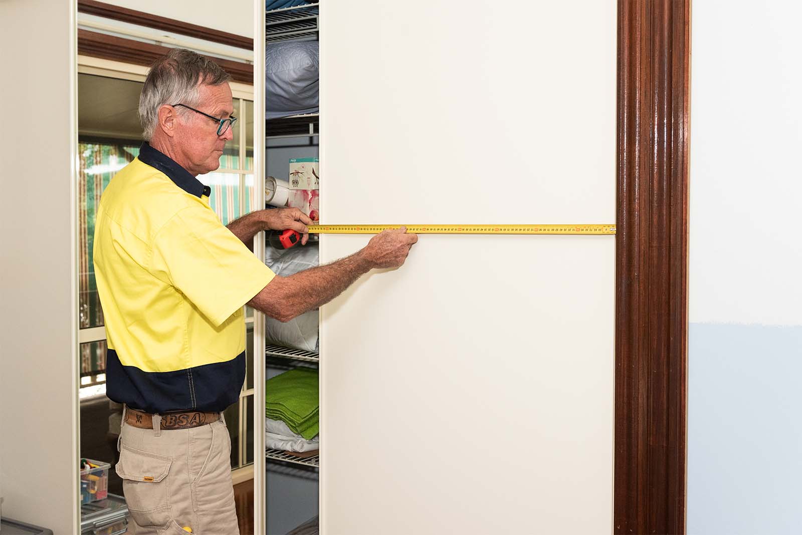 Sunshine Coast Handyman Measuring To Install Pictures