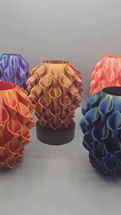 Droog/zijdebloemenvaas Florea 25cm hoog - uniek - meerkleurig - modern - trending