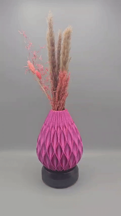 Droog/zijdebloemen Vaas Onyx - 3D geprint - meerkleurig - eyecatcher - trend