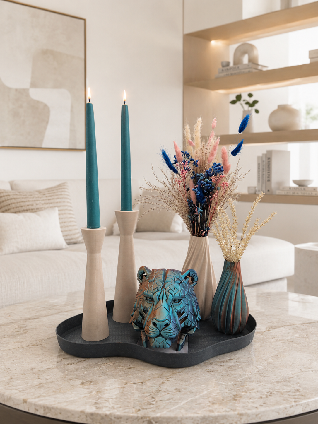 Complete Woondecoratie Set — Mystic Tiger - duurzaam - uniek - cadeautip - modern