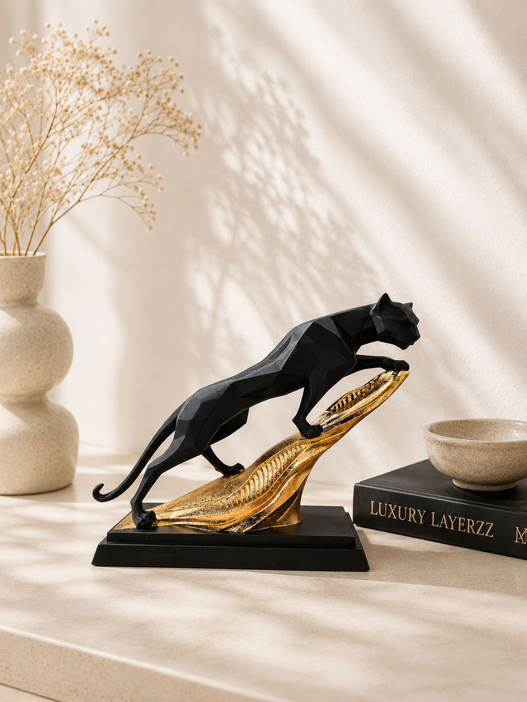 Luxury Layerzz – Panther - 3D geprint - Goud - handegmaakt