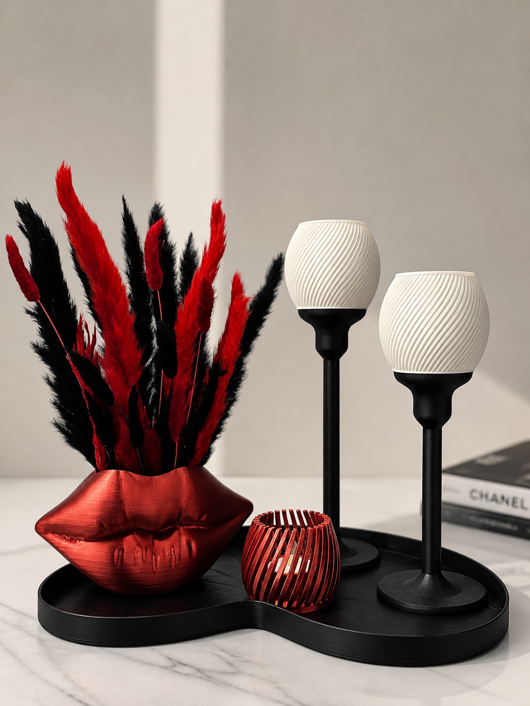 Complete Woondecoratie Set — Bold Lips Statement - duurzaam - cadeautip - uniek