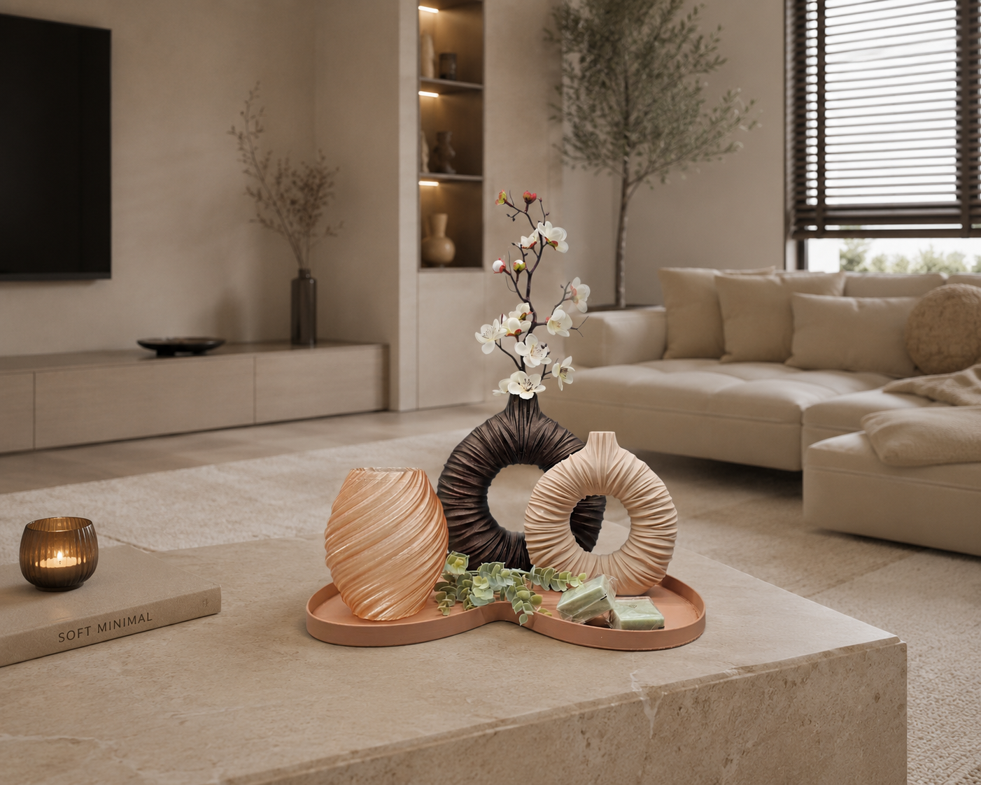 Complete Tafel Decoratie Set – Natural Harmony - 3D geprint en Uniek