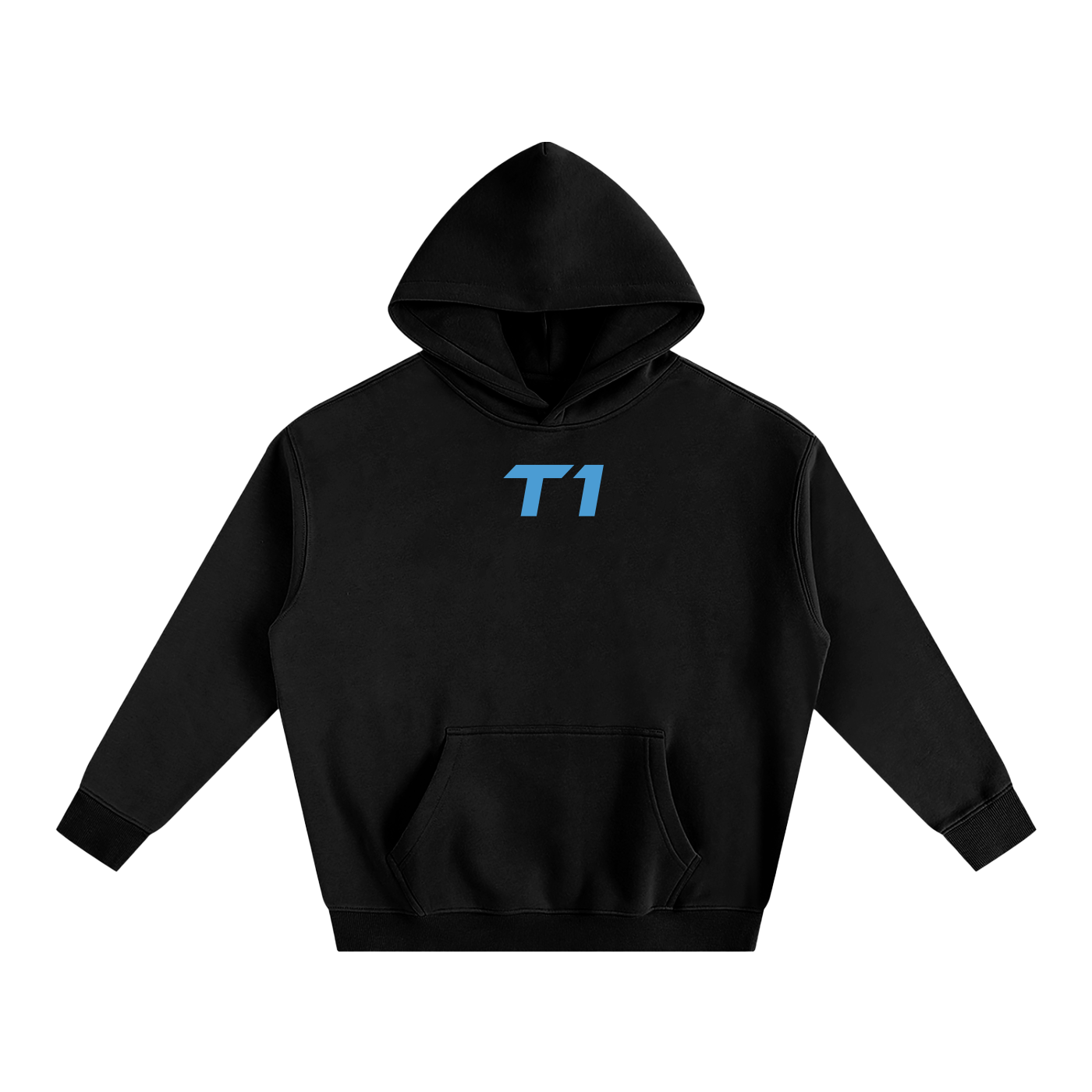The Blueprint Hoodie - Black/Sky Blue