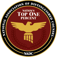 The logo for the national association of distinguished counsel.