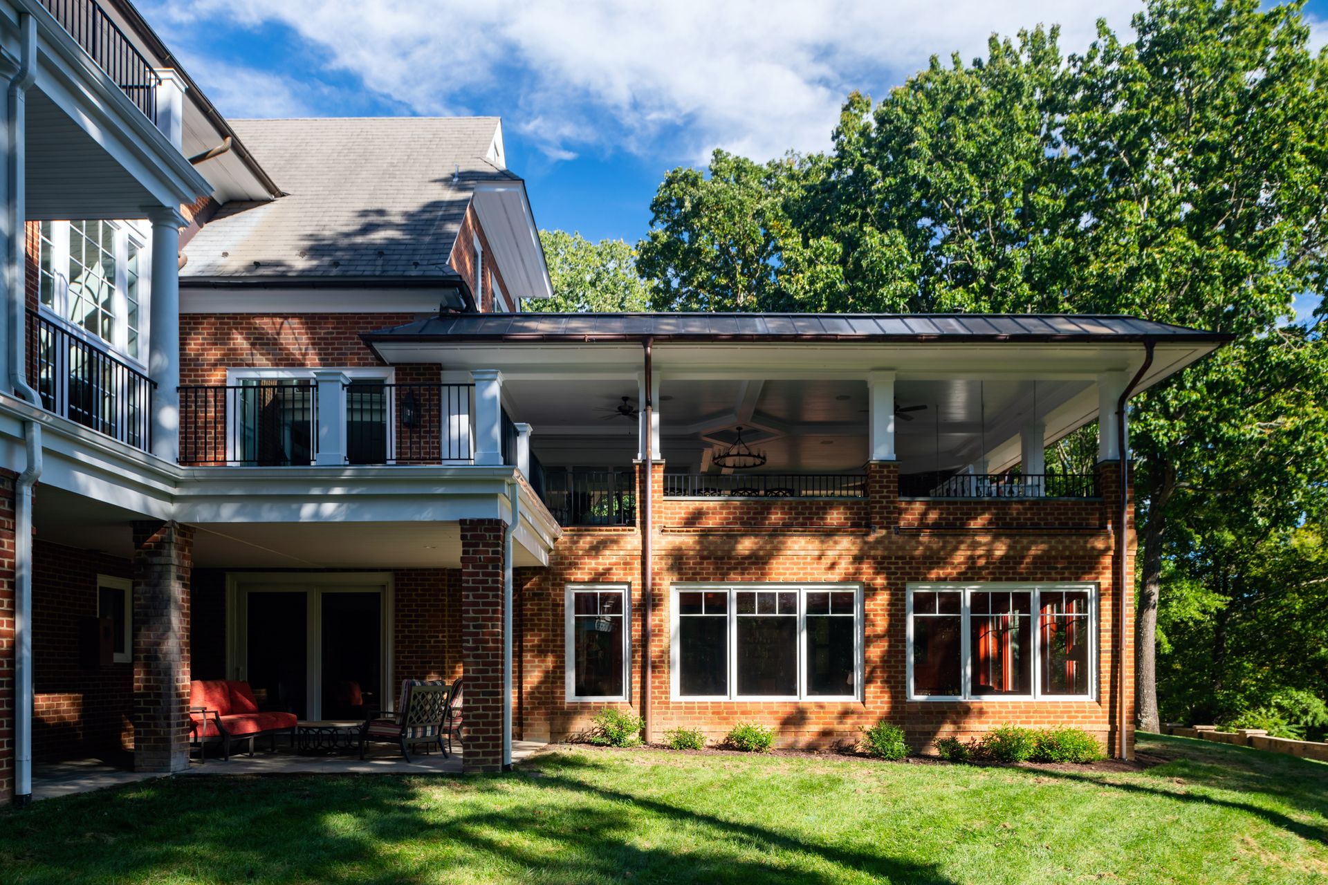 image of exterior or a large brick house