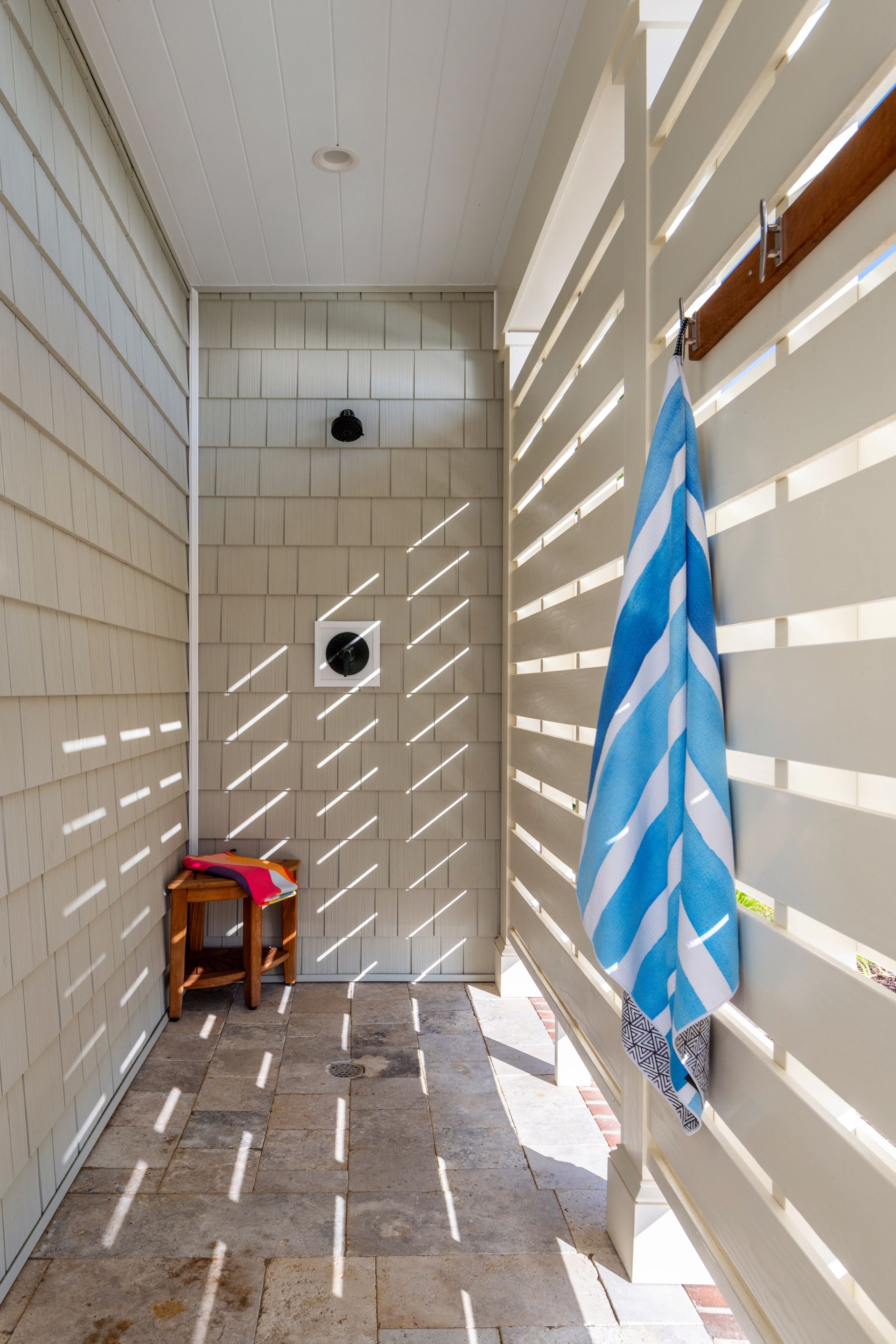 enclosed outdoor shower