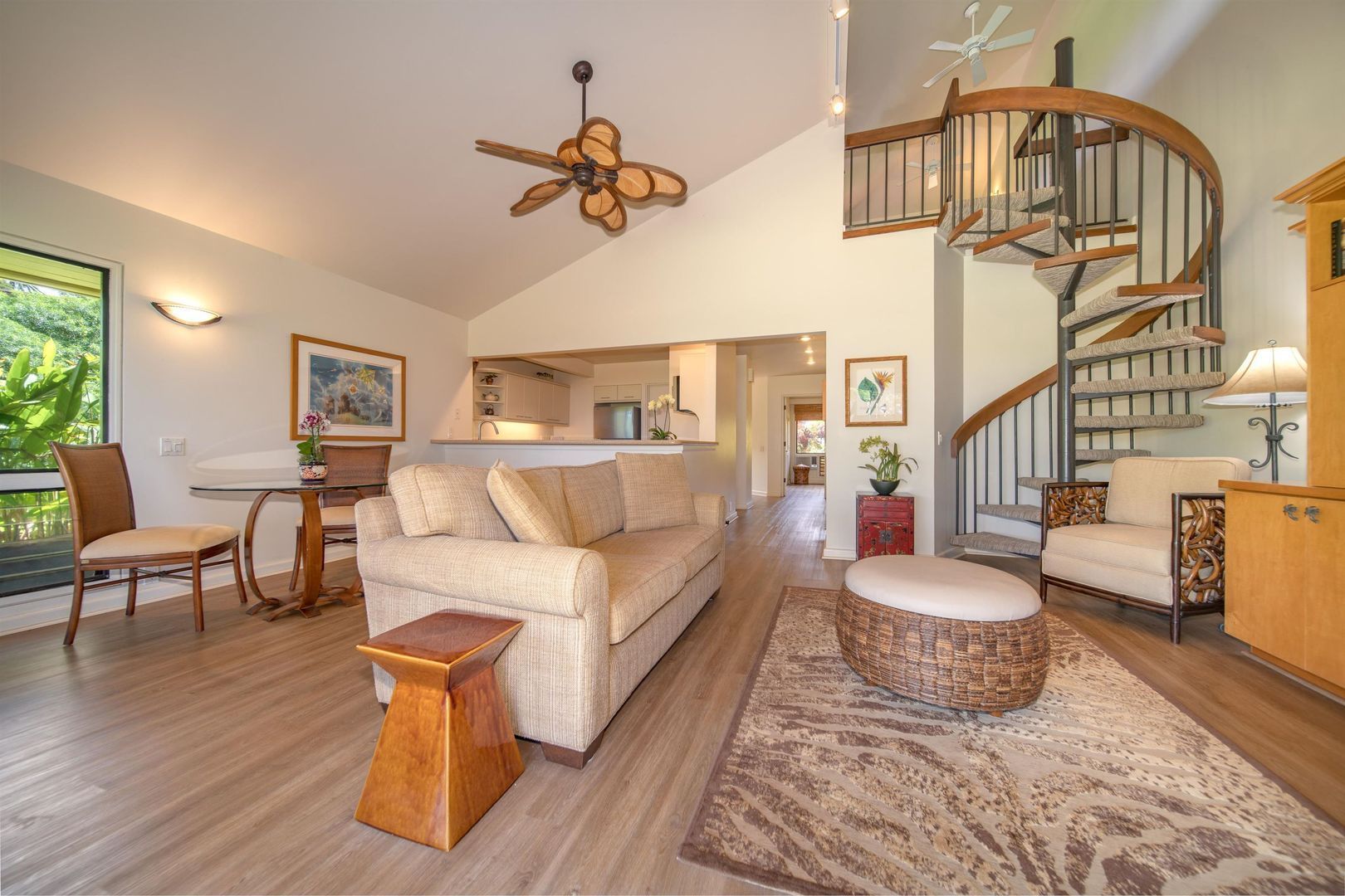 Clean and move-in ready living room in a Hawaii rental property