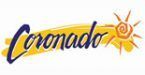The coronado logo is yellow and blue with a sun in the background.