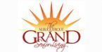 The grand saturday logo is a sun with rays coming out of it.