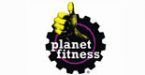 The logo for planet fitness is a gear with a person in it.