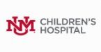 The logo for nm children 's hospital is red and white.